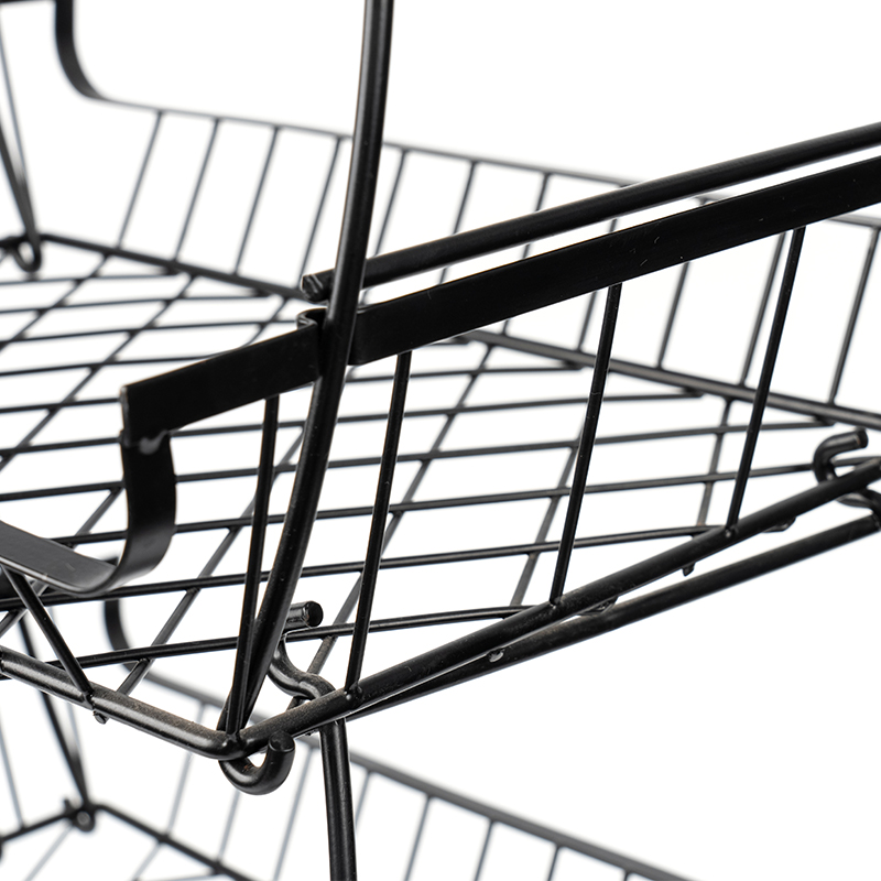 Giỏ rau quả 4 tầng có thể xếp chồng lên nhau có bánh xe lăn