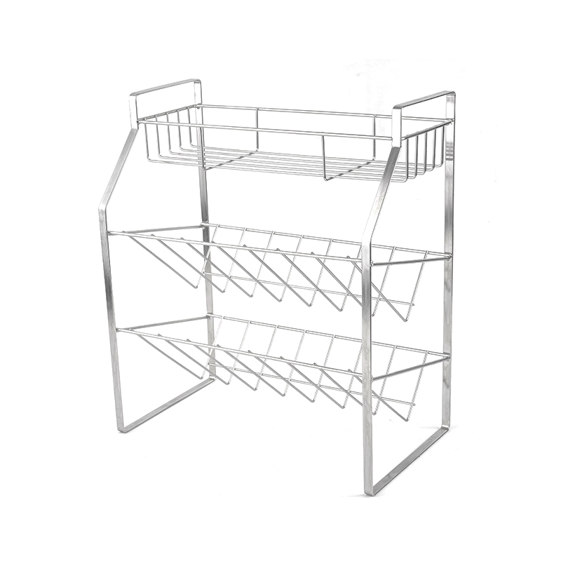 Giá đựng gia vị màu đen 3 tầng có giá treo tường cho nhà bếp