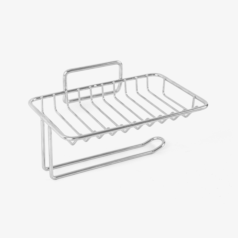 Đĩa xà phòng bằng gốm có khả năng tự thoát nước & chân đế bằng thép không gỉ